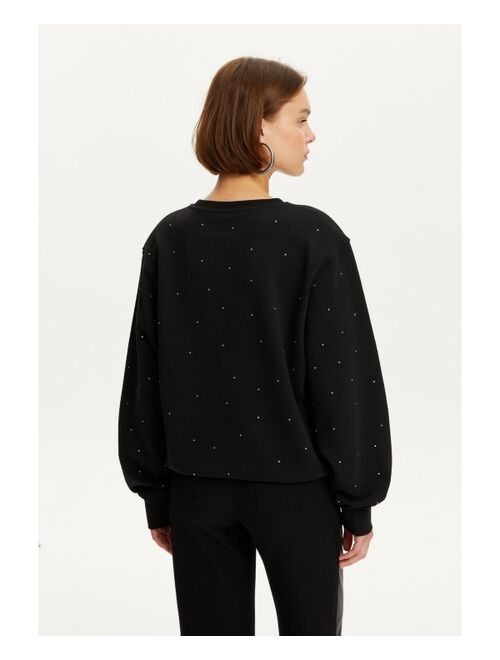 NOCTURNE Women's Studded Sweatshirt