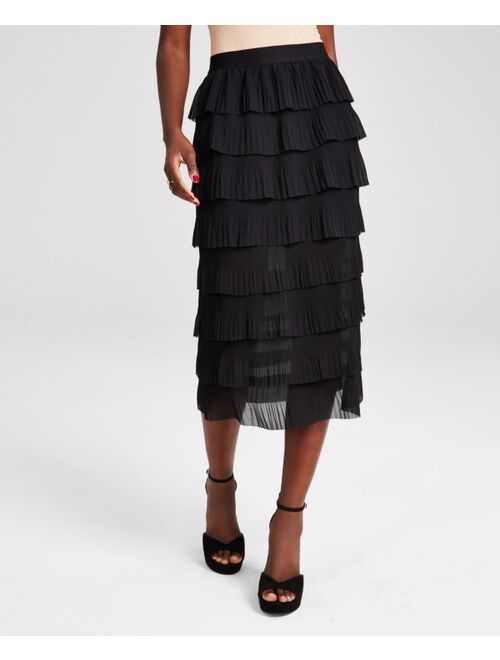 AND NOW THIS Women's Tiered Pull-On Midi Skirt, Created for Macy's