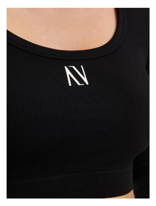 NOCTURNE Women's Crew Neck Knit Crop Top