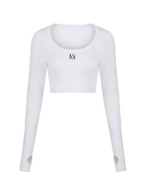 NOCTURNE Women's Crew Neck Knit Crop Top