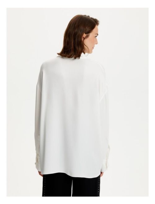 NOCTURNE Women's Beaded Oversized Shirt