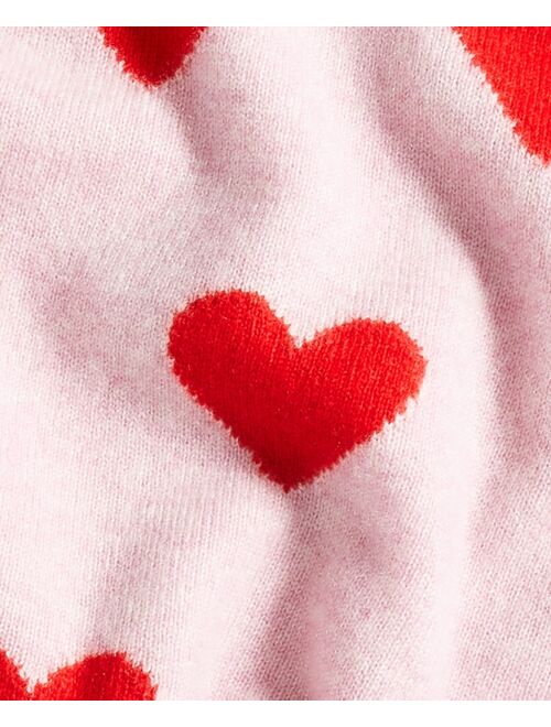 CHARTER CLUB Women's Heart Crewneck 100% Cashmere Sweater, Created for Macy's