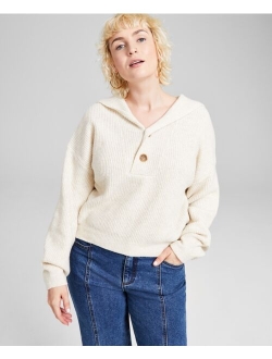 Women's Button-Front Hooded Sweater, Created for Macy's