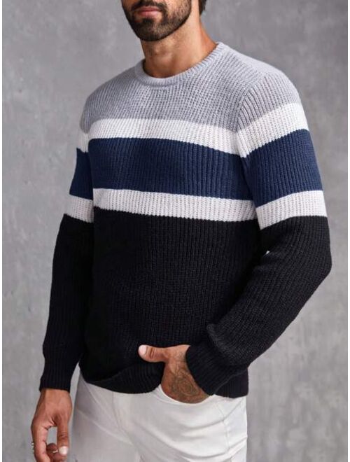 Manfinity Homme Men Color Block Sweater