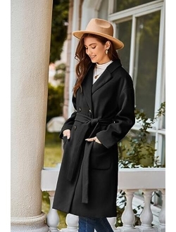 Winter Coats For Women Double Breasted Pea Coats Mid Long Wool Coats Oversized Trench Coats Jackets