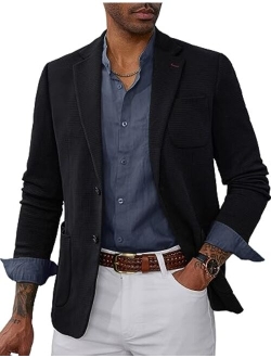 Mens Casual Sport Coat Blazer Two Buttons Lightweight Business Jackets