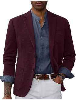 Mens Casual Sport Coat Blazer Two Buttons Lightweight Business Jackets