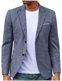 Mens Casual Sport Coat Blazer Two Buttons Lightweight Business Jackets