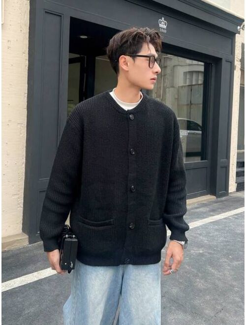 Manfinity Hypemode Men Dual Pocket Drop Shoulder Cardigan