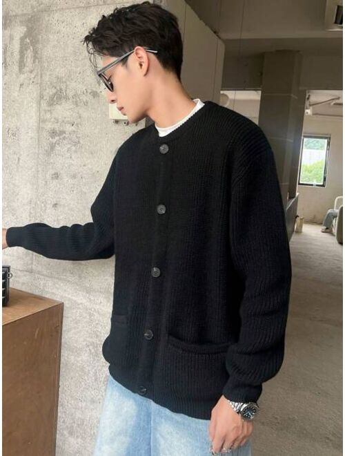 Manfinity Hypemode Men Dual Pocket Drop Shoulder Cardigan