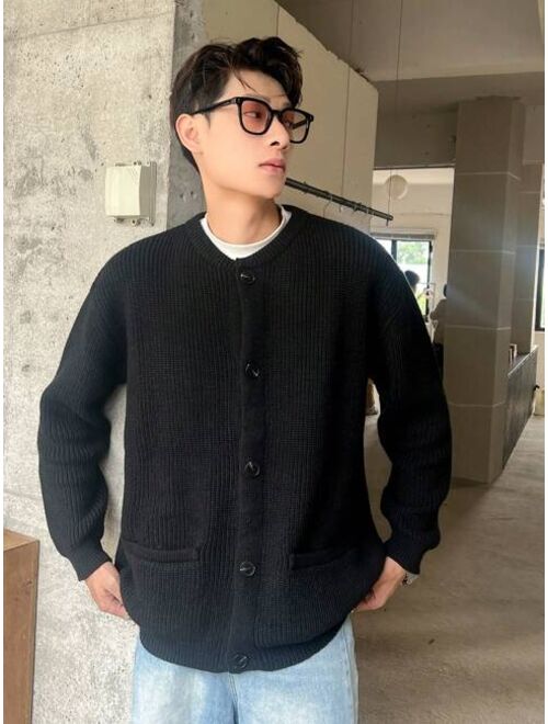 Manfinity Hypemode Men Dual Pocket Drop Shoulder Cardigan