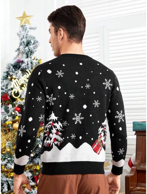 Manfinity Hypemode Men Christmas Pattern Sweater