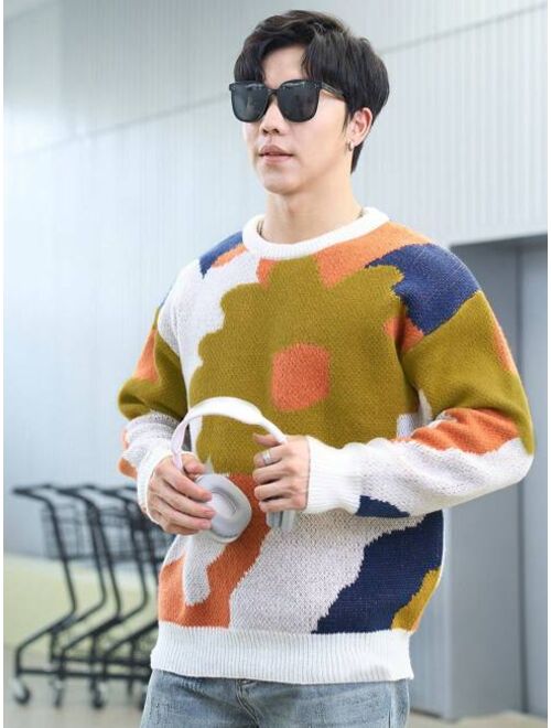 Manfinity EMRG Men Color Block Drop Shoulder Sweater