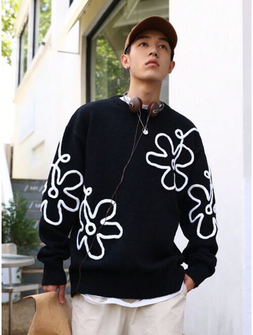 Manfinity Hypemode Men Floral Pattern Sweater