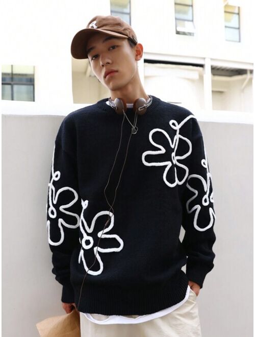 Manfinity Hypemode Men Floral Pattern Sweater