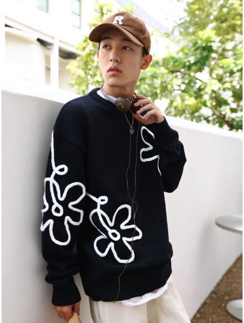 Manfinity Hypemode Men Floral Pattern Sweater