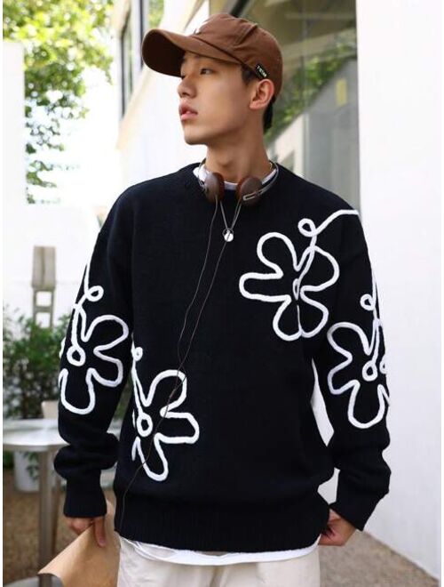 Manfinity Hypemode Men Floral Pattern Sweater