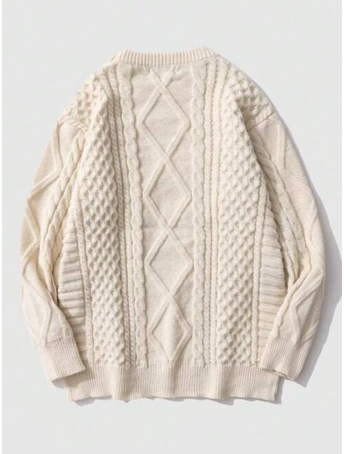 Men Cable Knit Sweater