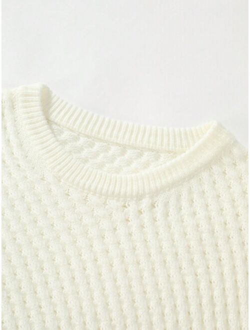 Men Solid Drop Shoulder Sweater