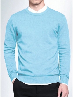 Manfinity Basics Men 1pc Round Neck Sweater