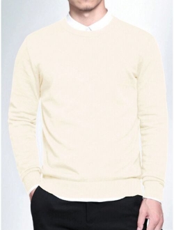 Manfinity Basics Men 1pc Round Neck Sweater