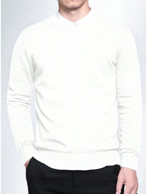 Manfinity Basics Men 1pc Round Neck Sweater