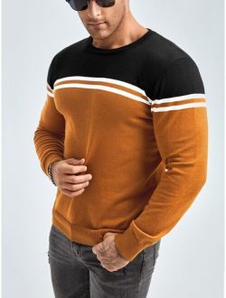 Manfinity Homme Men Striped Pattern Sweater