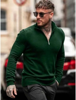 Men Quarter Zipper Sweater