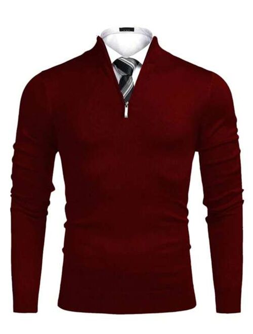 Men Quarter Zipper Sweater