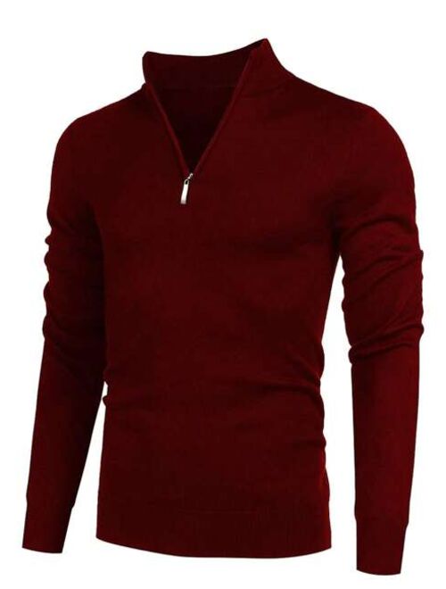 Men Quarter Zipper Sweater