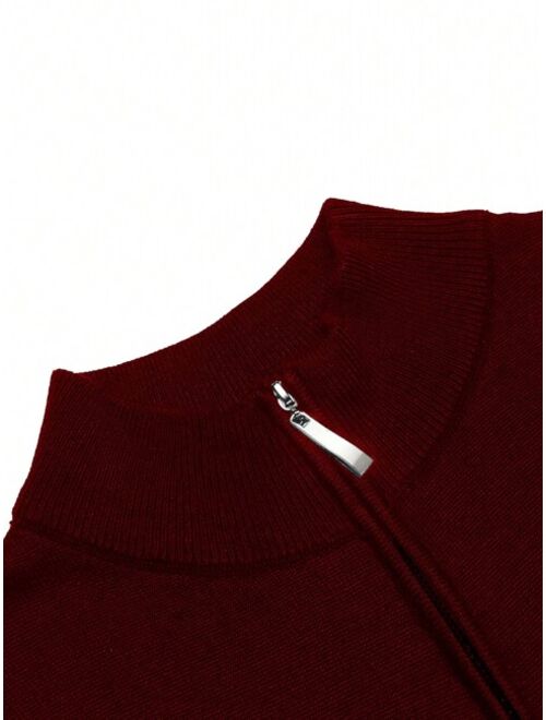 Men Quarter Zipper Sweater