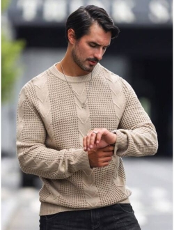 Manfinity Homme Men s Long Sleeve Crew Neck Sweater