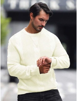 Manfinity Homme Men s Long Sleeve Crew Neck Sweater