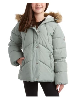 Girls' Winter Jacket - Quilted Bubble Puffer Parka - Heavyweight Coat for Girls (7-16)