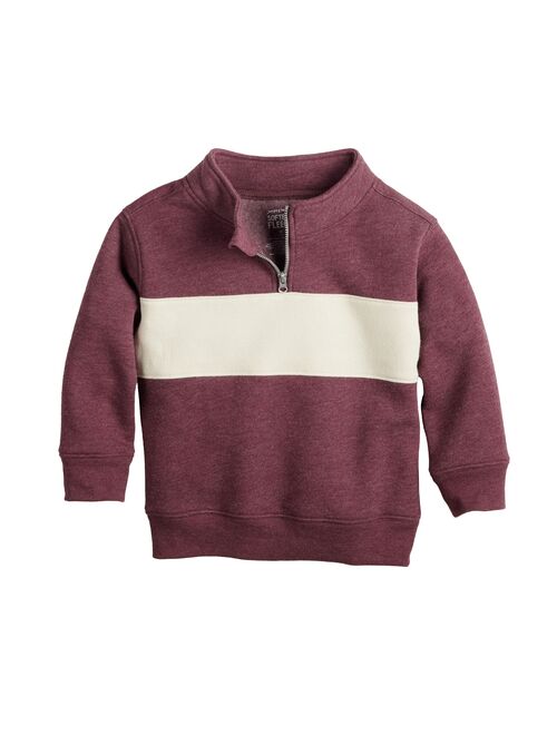 Baby & Toddler Boy Jumping Beans Fleece Colorblock Quarter Zip