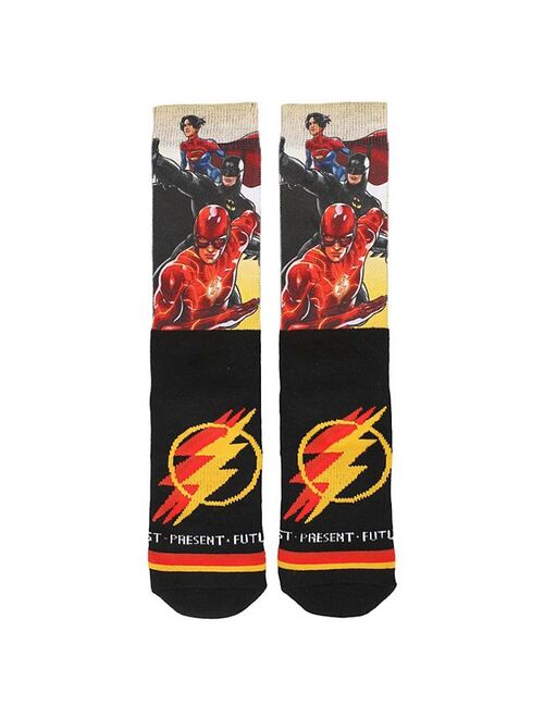 Licensed Character Men's The Flash Superhero Athletic Crew Socks