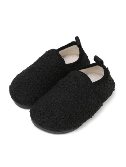 Shein Children's Anti-slip Outsole And Velvet Lining Warm Home Slippers