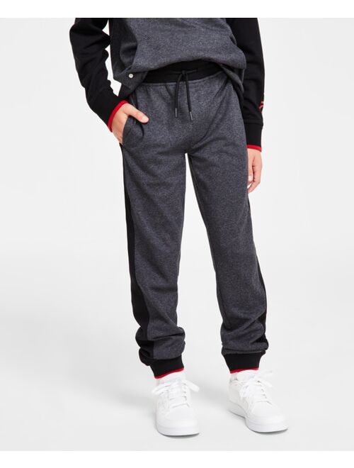 CALVIN KLEIN Big Boys Logo Color Tipped Fleece Joggers