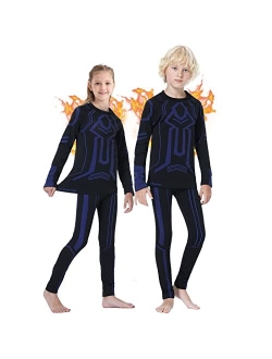 MeetHoo Children's Thermal Underwear Set, Skin-friendly Sports Underwear Base Layer Winter Ski Hunting Gear for Boys Girls