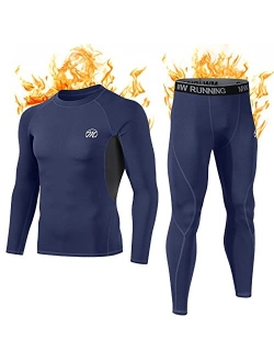 MEETWEE Thermal Underwear for Men, Winter Base Layer Set Tops & Long Johns Winter Ski Cold Weather Gear for Heat Retention