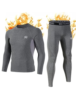 MEETWEE Thermal Underwear for Men, Winter Base Layer Set Tops & Long Johns Winter Ski Cold Weather Gear for Heat Retention