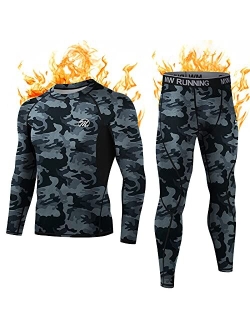 MEETWEE Thermal Underwear for Men, Winter Base Layer Set Tops & Long Johns Winter Ski Cold Weather Gear for Heat Retention