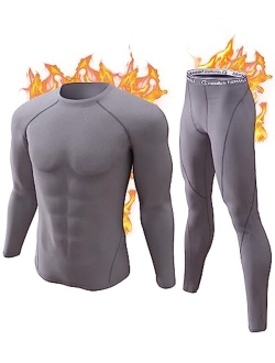 CL convallaria Thermal Underwear for Men Long Johns Fleece Lined Hunting Gear Set Base Layer for Cold Weather XS-4XL