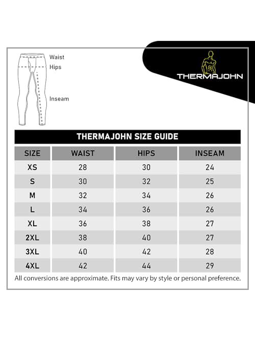 Thermajohn Mens Thermal Underwear Pants Long Johns Bottoms Thermal Leggings for Men Extreme Cold