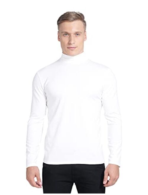 MANCYFIT Men's Thermal Tops Turtleneck Shirt Fleece Lined Undershirt Long Sleeve Base Layer Pullover