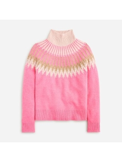 Fair Isle turtleneck sweater in Supersoft yarn