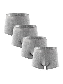 KNITLORD Men's Breathable Underwear Bamboo Boxer Briefs Short Leg Trunks 3 or 4 Pack