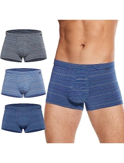 KNITLORD Men's Breathable Underwear Bamboo Boxer Briefs Short Leg Trunks 3 or 4 Pack