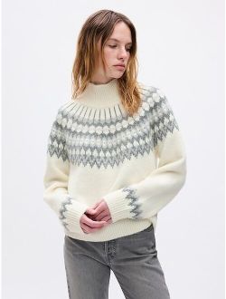 Fair Isle Mockneck Sweater