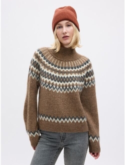 Fair Isle Mockneck Sweater